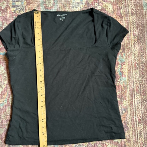 Banana Republic Large Square Neck Women's Top in Black soft stretch - Picture 3 of 6